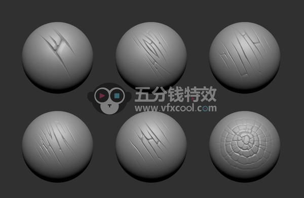 Zbrush欧美Q版木纹笔刷!