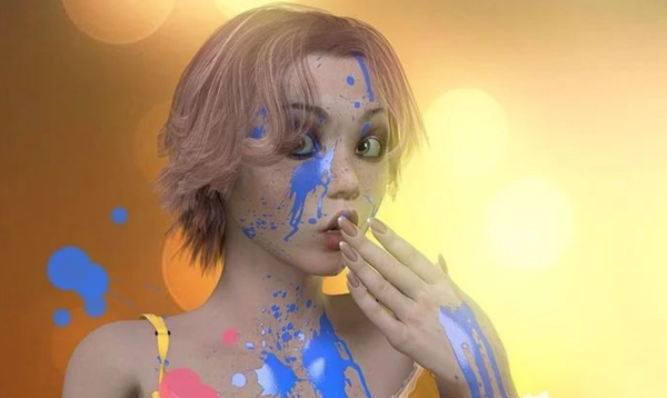 油漆泼溅效果快速模拟，超逼真，超炫酷！