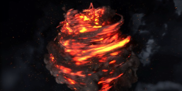 三维魔法火焰Logo动画AE模板- Magic Fire Reveal