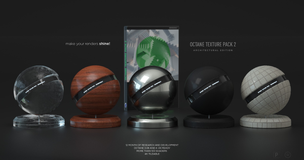 100组 Octane for C4D 材质纹理预设！