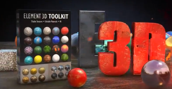 E3D 材质倒角三维金属着色器纹理4K预设，标题字必备！