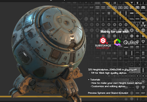 Substance Painter 金属锈迹材质贴图素材包！