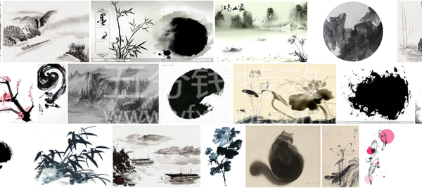 1000组水墨风格免扣素材！