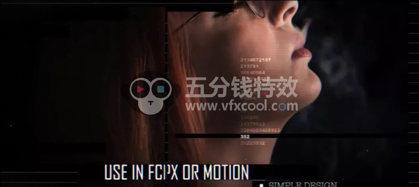 FCPX插件+Motion模板 – 信号干扰闪烁图文展示片头！