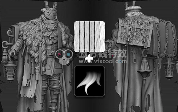 100组Zbrush，龟裂，墙壁，衣物，划痕，毛皮木纹等素材！