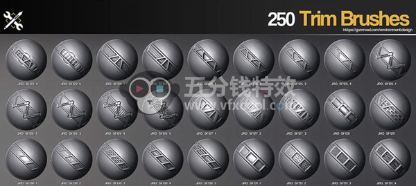 ZBrush 250 组修剪不刷，衣服编制，破损效果