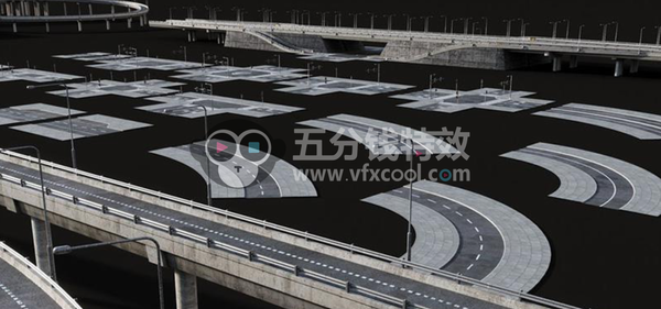 次时代高速公路模型！可用于影视场景搭建。公路，立交桥等模型