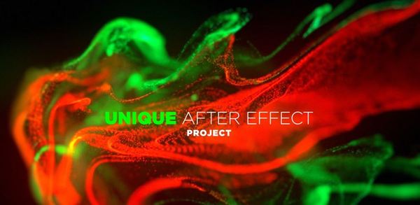 Ae模板－[宣传片头] 粒子流动彩色水墨烟雾效果文本片头