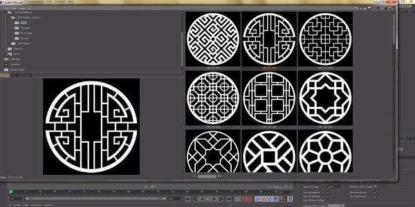 [建筑模型] 330 个中国风格古代建筑窗户C4D模型预设库