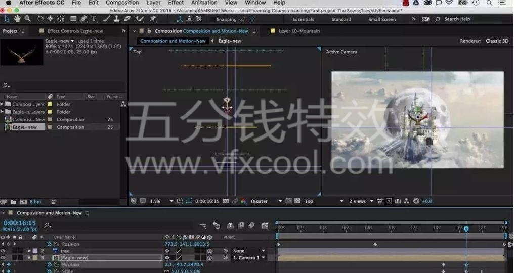 AE与PS结合，教你制作伪三维特效！