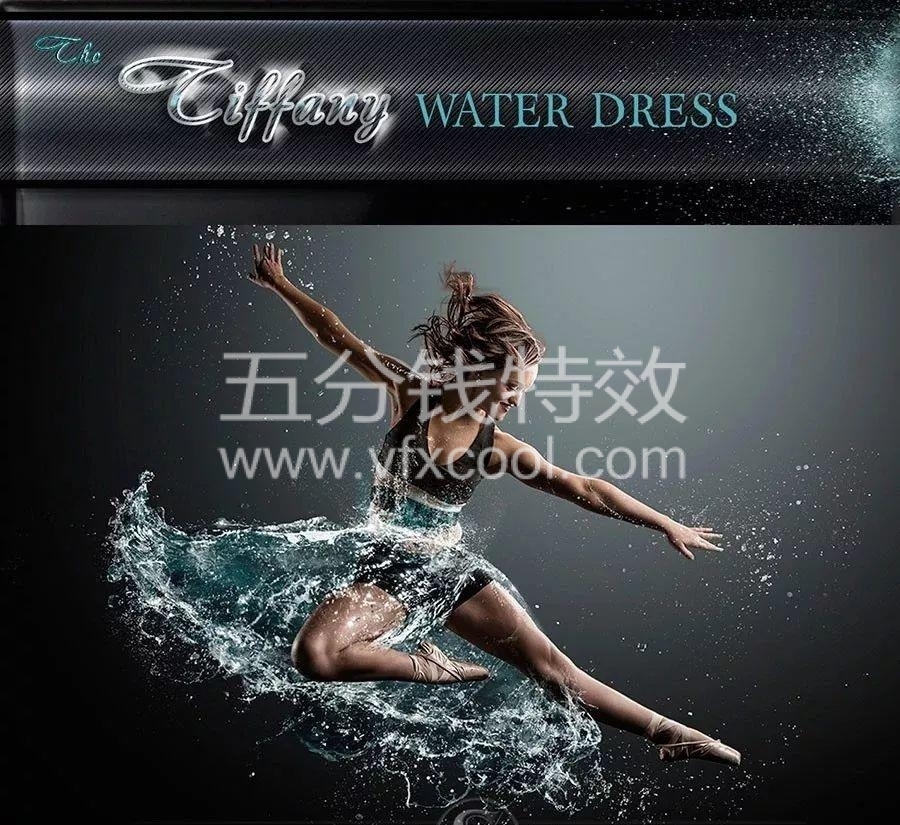 超酷爆炸式水花缠绕水滴水群飞溅特效PS笔刷(笔刷+PSD+教程)