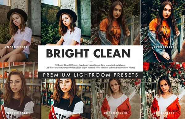 50个干净明亮人像Lightroom预设人像调色必备