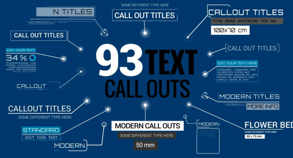 152组动画指引标题字幕AE模板,简介商务！