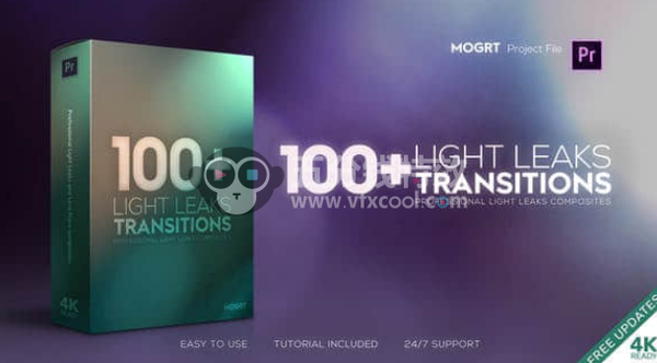 Pr预设-101种漂亮炫光视频转场动画预设