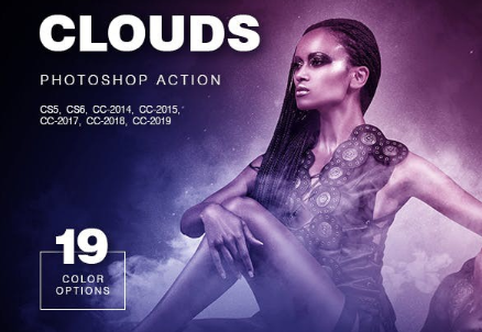 电影海报烟雾特效ps动作 Smoke Clouds Photoshop Action(附教程)
