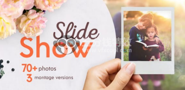 [相册动画] 手持拍立得悬挂照片相册片头AE模板- Slideshow Montage！