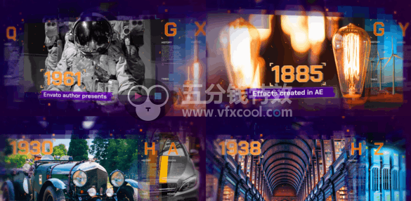 科技感历史时间线宣传片开场AE模板- Digital History!