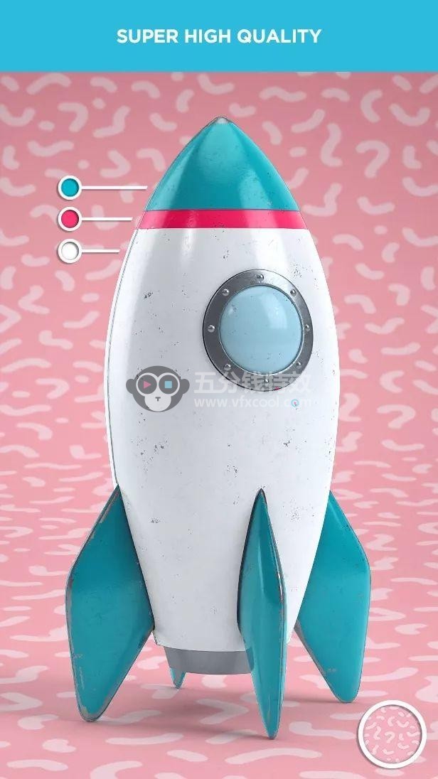 送你一套超卡哇伊3D动画可爱多彩元素工具包！让你的作品更出色！