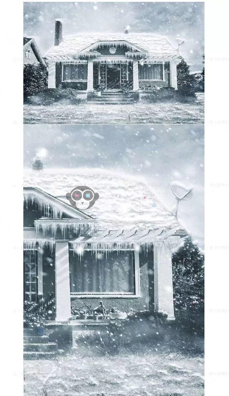 PS火焰／水墨／羽毛／水纹／魔法光／飞溅粒子／雪景特效制作合集，一键生成！