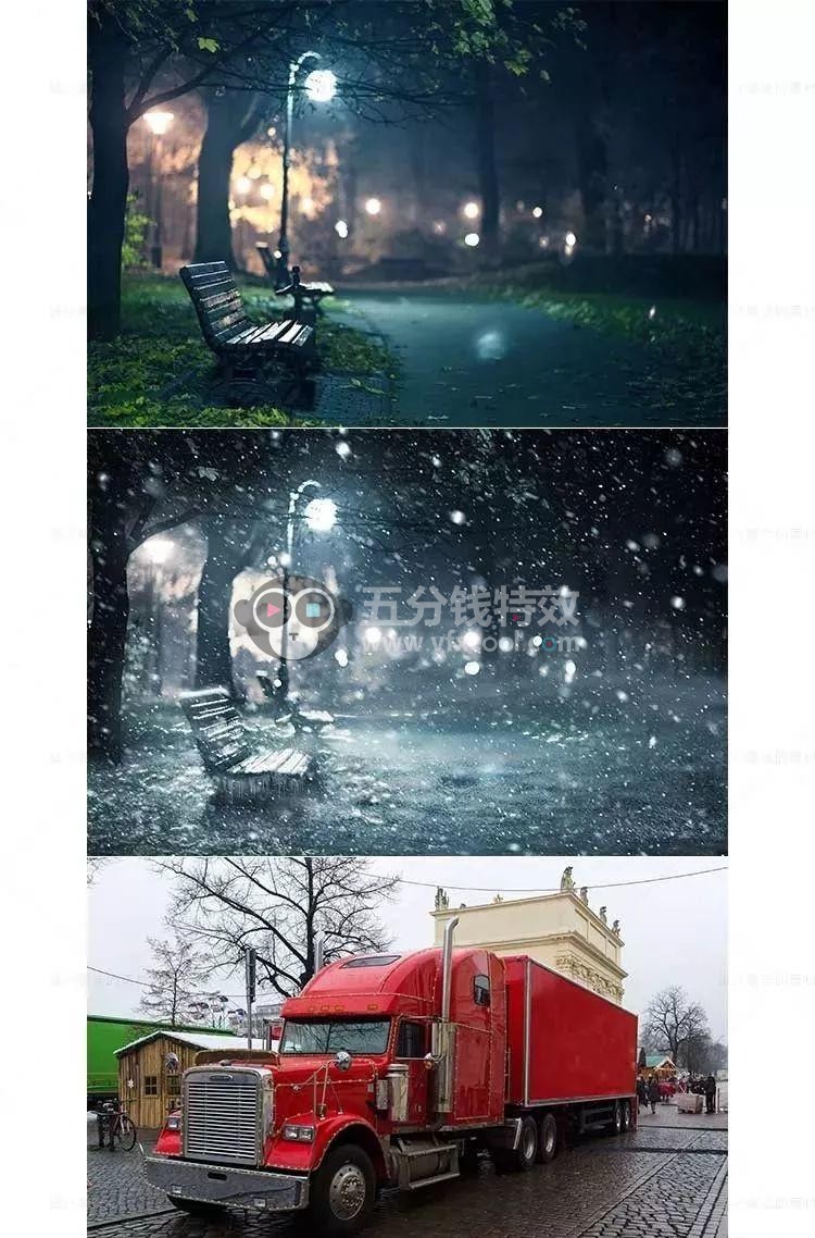 PS火焰／水墨／羽毛／水纹／魔法光／飞溅粒子／雪景特效制作合集，一键生成！