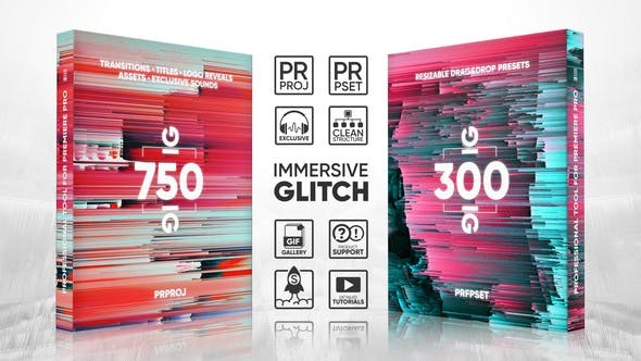 PR 1000组 信号损失撕裂,标题预设,包含工程文件!