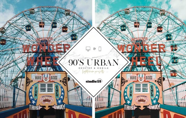 [旅行lr预设] 90年代城市旅拍电影怀旧色调Lightroom预设+手机版lr预设！