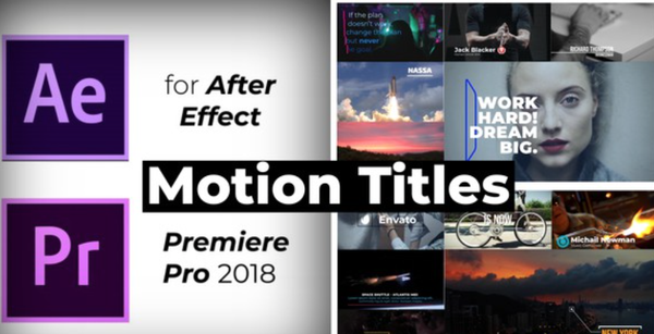 [文字标题] 时尚文字标题动画AE模板- Motion Titles！