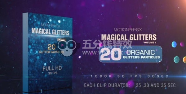 20组唯美闪烁光斑粒子叠加视频素材 Magical Glitters