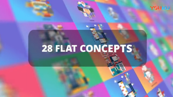 [MG图形] 扁平化商务概念场景MG动画AE模板- Bundle Business Flat Concepts！