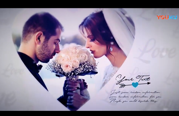 AE模板-爱心婚礼相册照片包装片头 Wedding Album ！