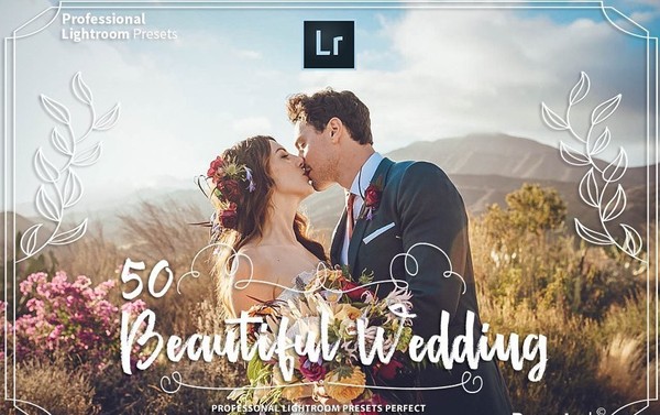 [婚礼预设] 婚礼跟拍复古婚纱Lightroom预设 50 Pro Wedding Presets Collection ！