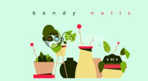 AE脚本-图形弯曲摇曳摆动脚本 Bendy Nulls 1.4 + 使用教程