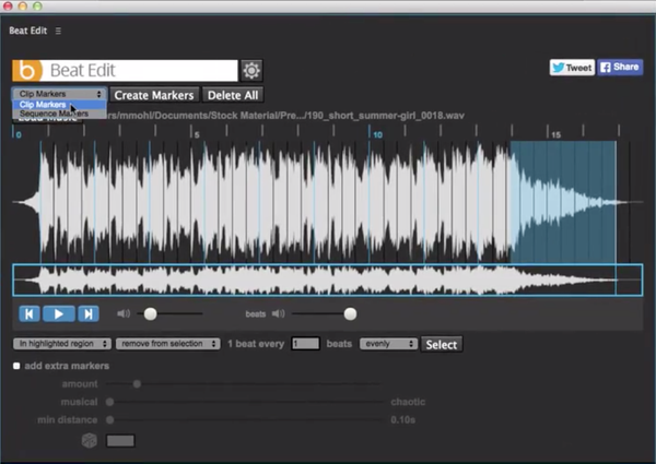 Pr扩展插件:音乐鼓点节拍自动剪辑插件BeatEdit v1.0.10.2 For Premeire CC2014-CC2019 Win/Mac+使用教程!