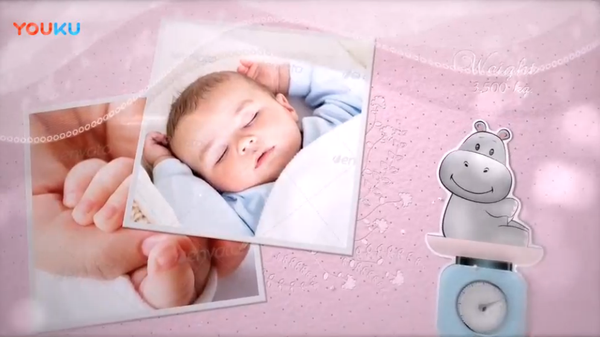 儿童婴儿照片相册片头AE模板- Baby Photo Album Lovely Slideshow!