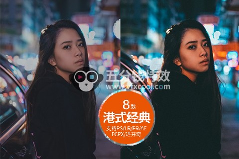 港风VLOG胶片复古调色滤镜支持PR/PS/FCPX/达芬奇/AE/LUT