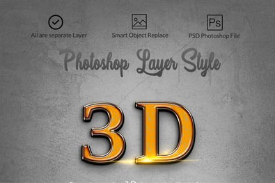 电影海报3D样式大合集 3D Bundle Photoshop Layer Style