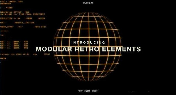 PR工程文件+43组复古科幻屏幕灵感故障循环元素动画视频素材