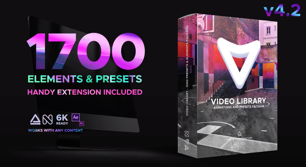 1700组视频特效包装动画预设Video Library V4.2moban