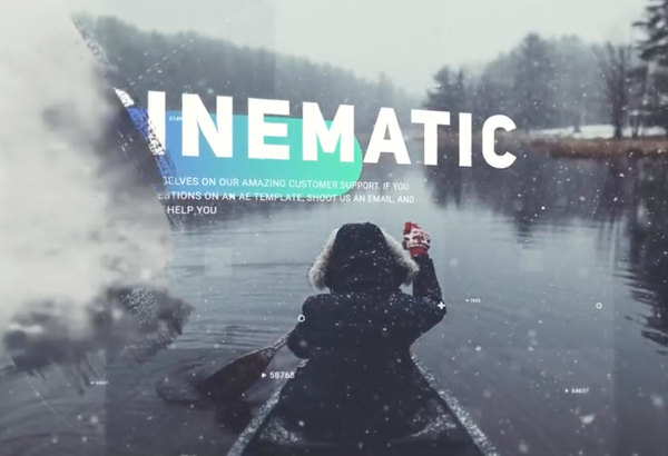 [开场片头] 大气笔刷遮罩幻灯片开场AE模板- Cinematic Slideshow Opener