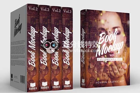 书本产品包装样机psd格式多种角度展示Mockup Vol 2