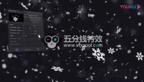 AE模板+PR预设-下雪动画制作工具包 Snow Falling Generator