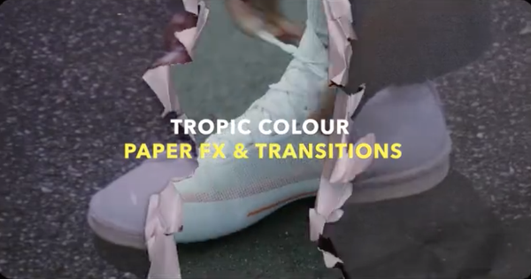 撕纸定格遮罩转场视频素材 Tropic Colour – Paper Tear Transitions