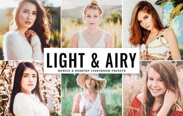 [人像LR预设] 梦幻柔和奶油色调人像后期Lightroom预设+手机版APP滤镜