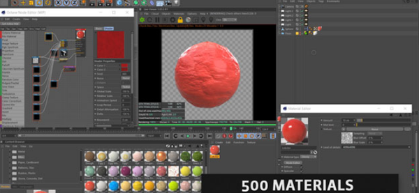 Octane渲染器500种材质球预设 Pixel Lab Material Pack