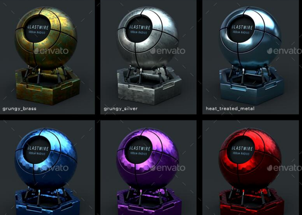 30组C4D科技感Octane 4K贴图 预设文件Lib4d格式