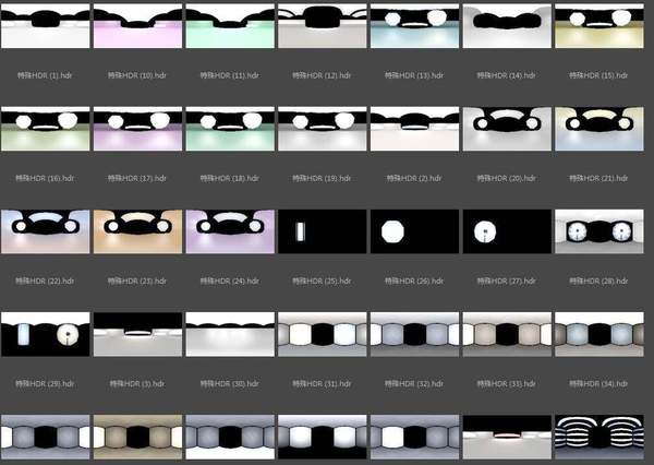 264套C4D高分辨率HDRI动态环境贴图，5个G大小，室内环境，室外环境，和特殊环境