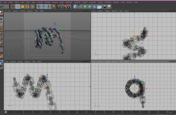 C4D插件 快速制作锁链链条插件汉化版 NeoChain