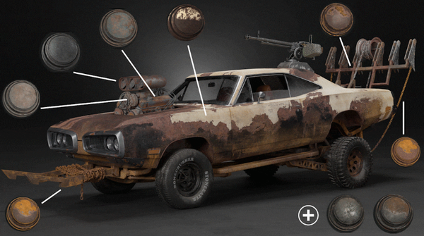 9组破旧金属智能SP材质纹理贴图合集 Substance painter