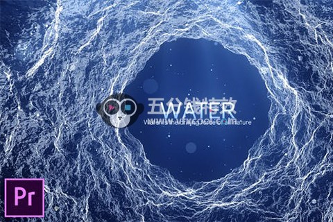 Premiere预设-漂亮抽象水花波浪背景文字标题影视片头 Water Inspirational Titles