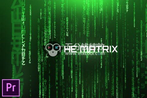 Premiere预设-黑客帝国科技感矩阵背景文字标题展示 The Matrix – Cinematic Titles